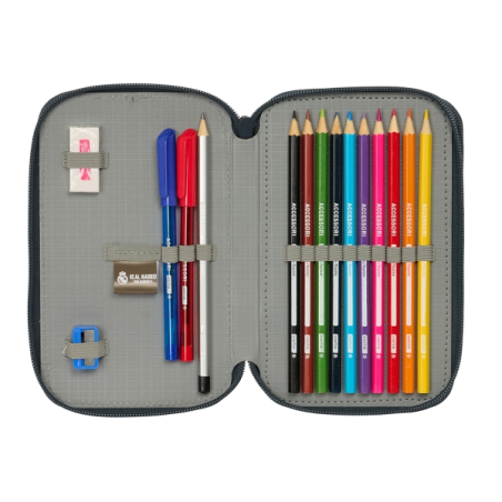 Trousse Real Madrid 24/25 28 pièces noir et blanc 2 compartiments