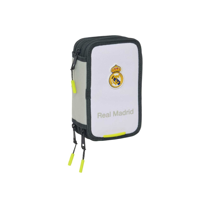 Trousse Real Madrid 3 compartiments, 37 pièces, noir et blanc Trousse Real Madrid 3 compartiments, 37 pièces, noir et blanc