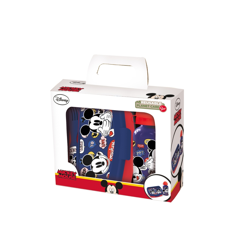 Service de table enfant Mickey Mouse PVC sans BPA multicolore Service de table enfant Mickey Mouse PVC sans BPA multicolore