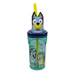 Gobelet Safta Bluey 3D 360 ml bleu avec paille intégrée Gobelet Safta Bluey 3D 360 ml bleu avec paille intégrée