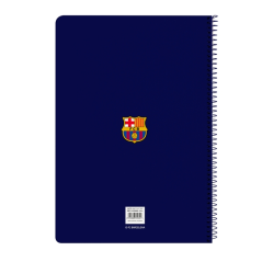 Cahier spirale FC Barcelone A4 80 feuilles quadrillé rouge bleu