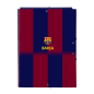 Chemise 3 rabats FC Barcelone Safta rigide rouge bleu folio
