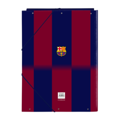 Chemise 3 rabats FC Barcelone Safta rigide rouge bleu folio