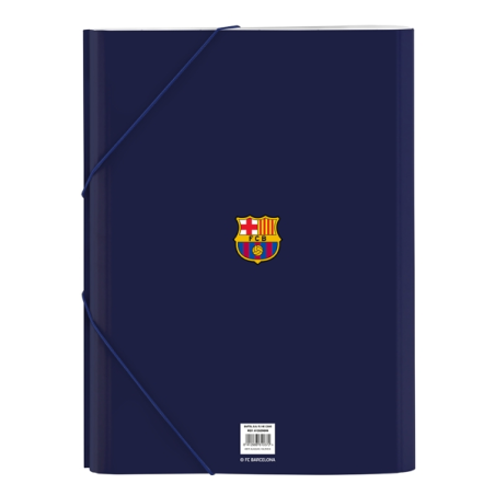 Chemise de classement FC Barcelone rigide rouge bleu folio 26x33,5x4 cm