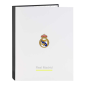 Classeur à 4 anneaux Real Madrid Safta noir et blanc folio 40 mm Classeur à 4 anneaux Real Madrid Safta noir et blanc folio 40 mm