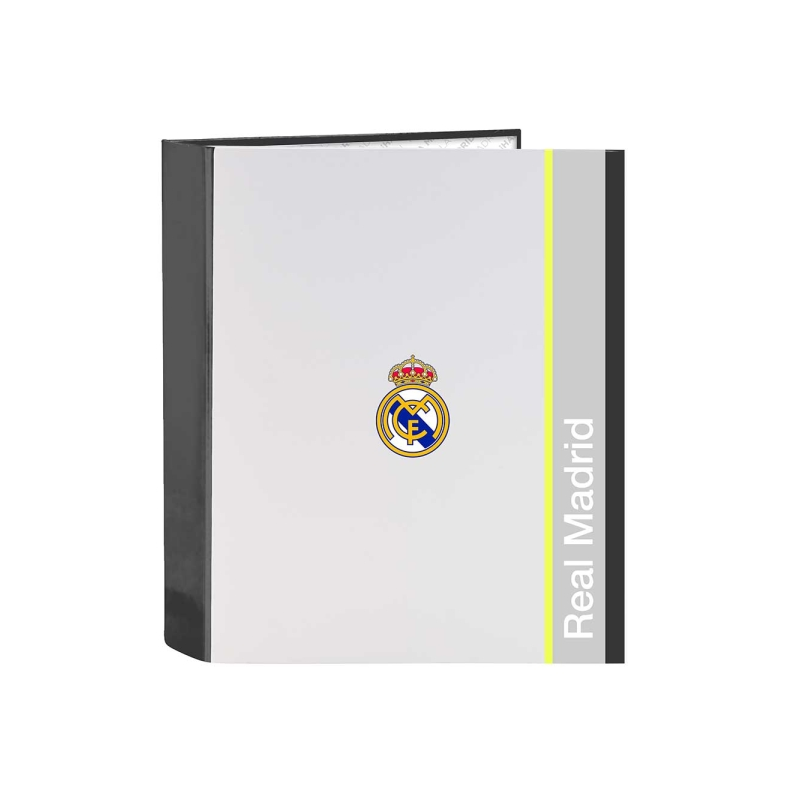 Classeur 4 anneaux Real Madrid, folio 27 x 33 cm, noir et blanc Classeur 4 anneaux Real Madrid, folio 27 x 33 cm, noir et blanc