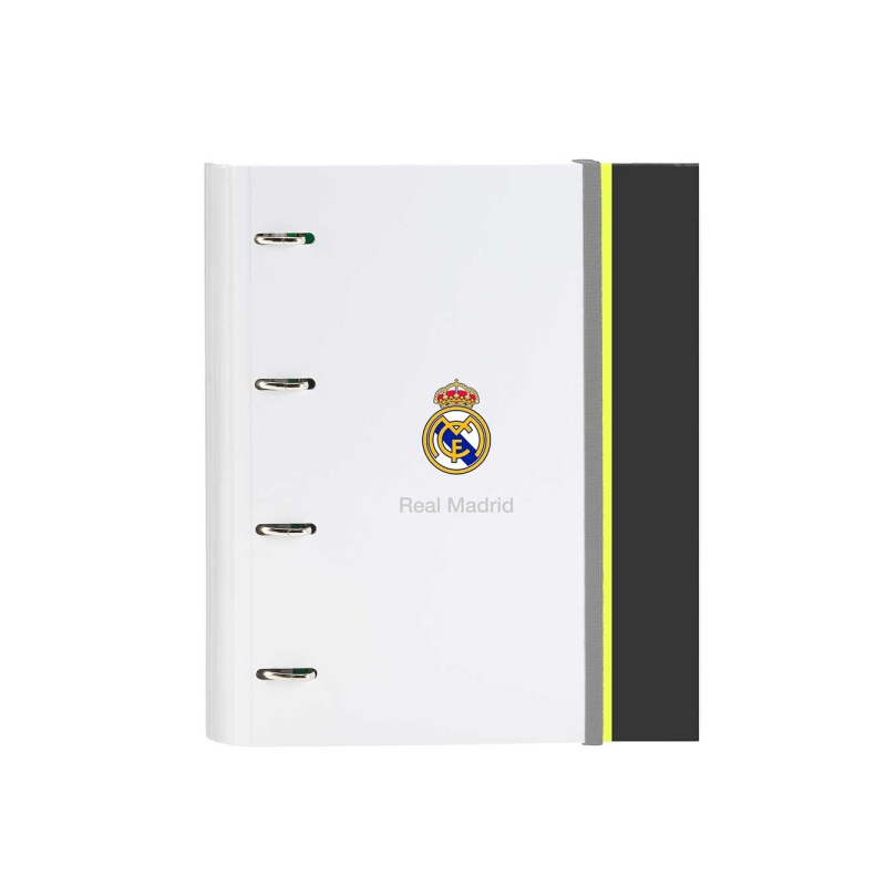 Classeur 4 anneaux Safta Real Madrid A4 blanc dos 35 mm Classeur 4 anneaux Safta Real Madrid A4 blanc dos 35 mm