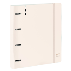 classeur beige quatre anneaux Safta