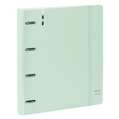 Classeur vert pastel quatre anneaux