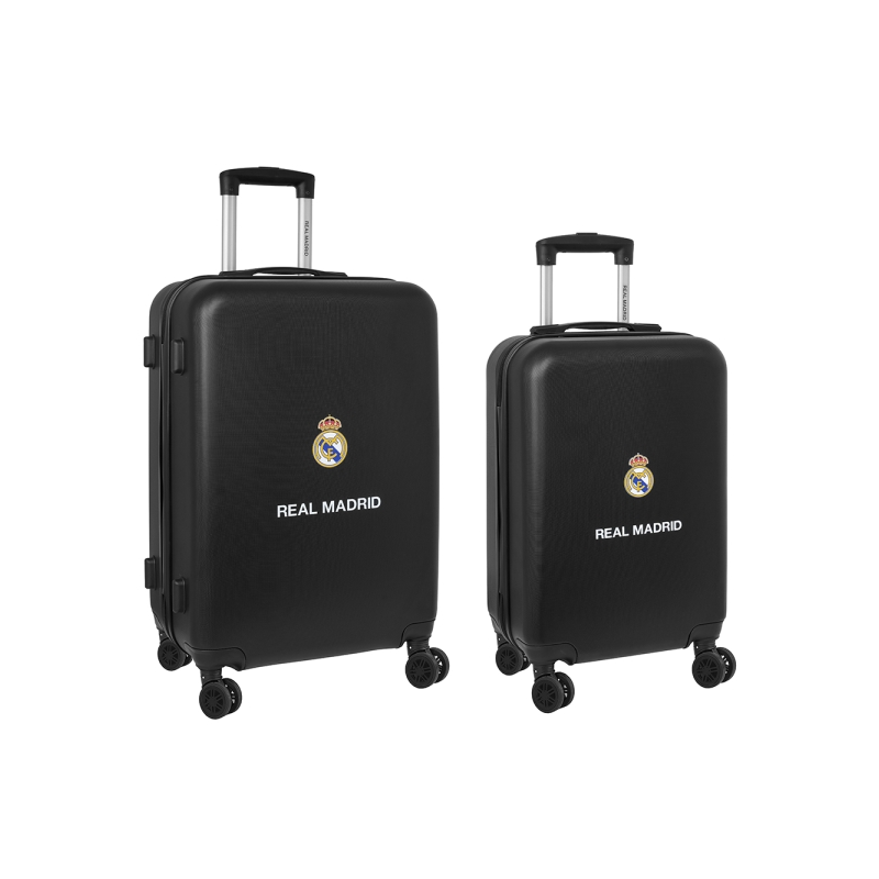 Lot de 2 valises rigides Real Madrid 20" et 24" noires