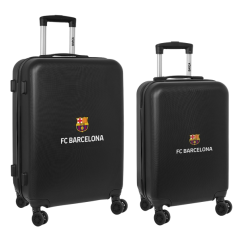 Deux valises rigides noires FCBarcelona
