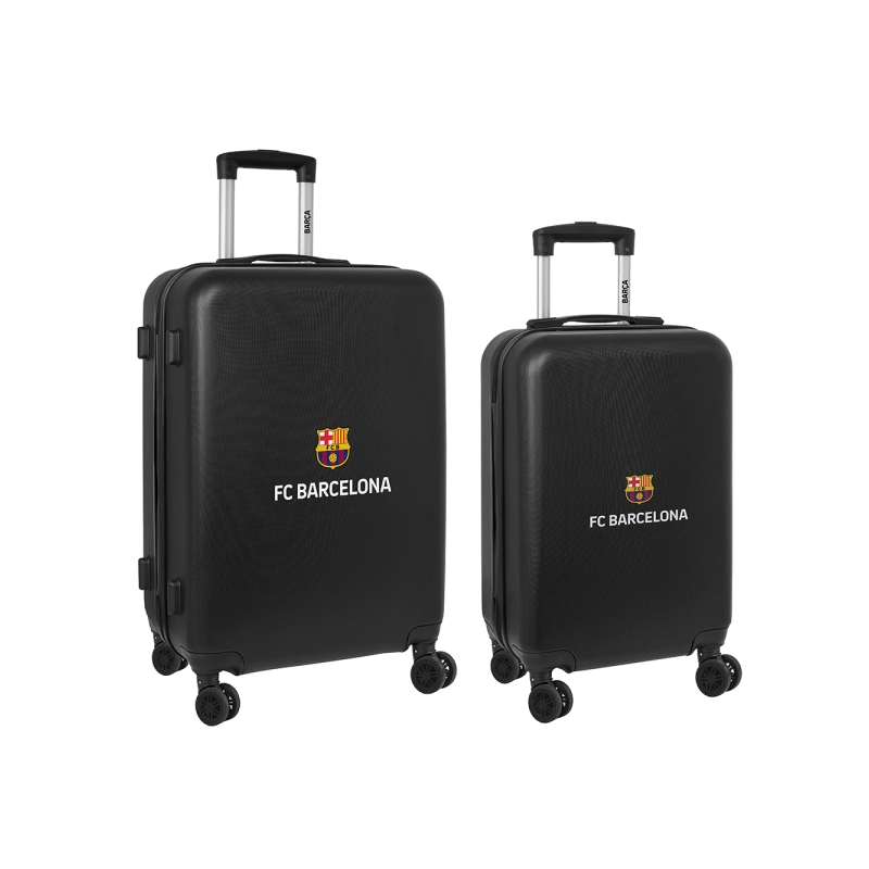 Lot de 2 valises trolley rigides FCBarcelona noires 20" et 24" Lot de 2 valises trolley rigides FCBarcelona noires 20" et 24"