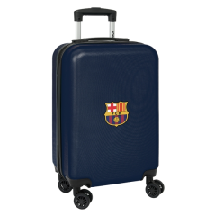 Valise bleue roulettes FC Barcelone