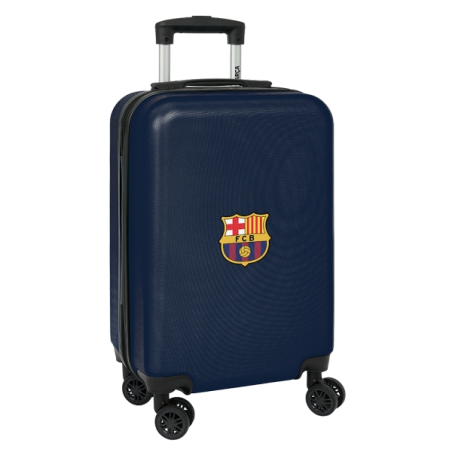 Valise bleue roulettes FC Barcelone
