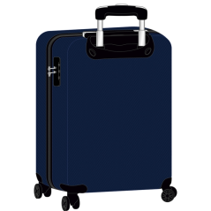 Valise à roulettes FC Barcelone 20" bleu marine 4 roues