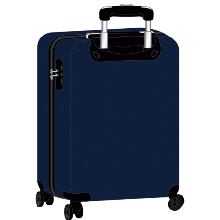 Valise à roulettes FC Barcelone 20" bleu marine 4 roues
