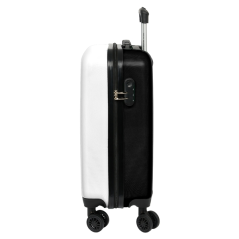 valise à roulettes noire et blanche Madrid