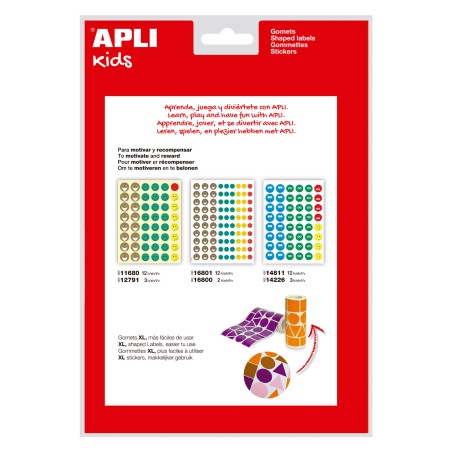 LOT de 10 Apli Gomets Coeur Adhésif Amovible - Trois Tailles Assorties - 624 Gomets par Sachet - Développement des Compétences