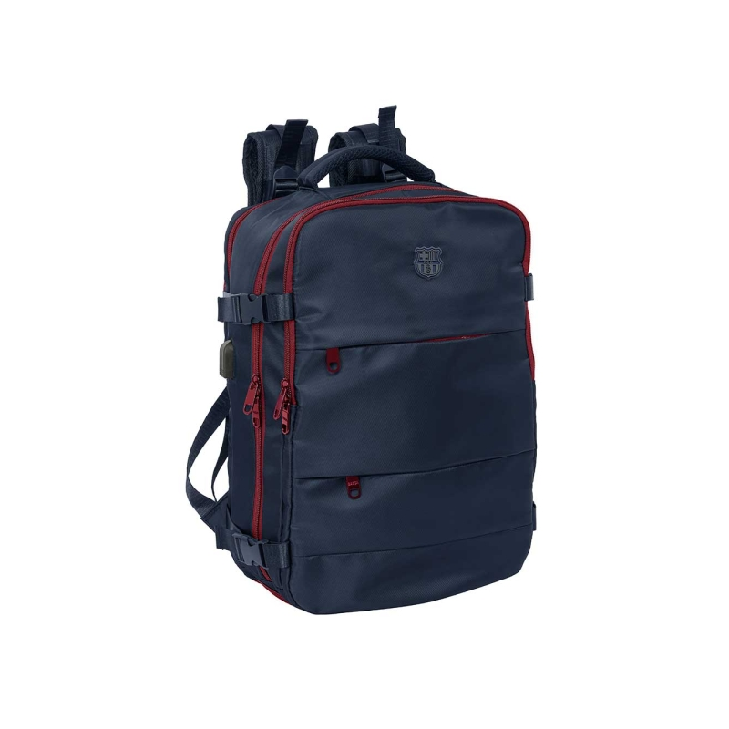 Sac à dos cabine FC Barcelone 23,1L bleu marine USB 15,6 pouces