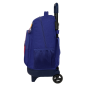 Sac à dos trolley compact Real Madrid rouge et bleu Safta