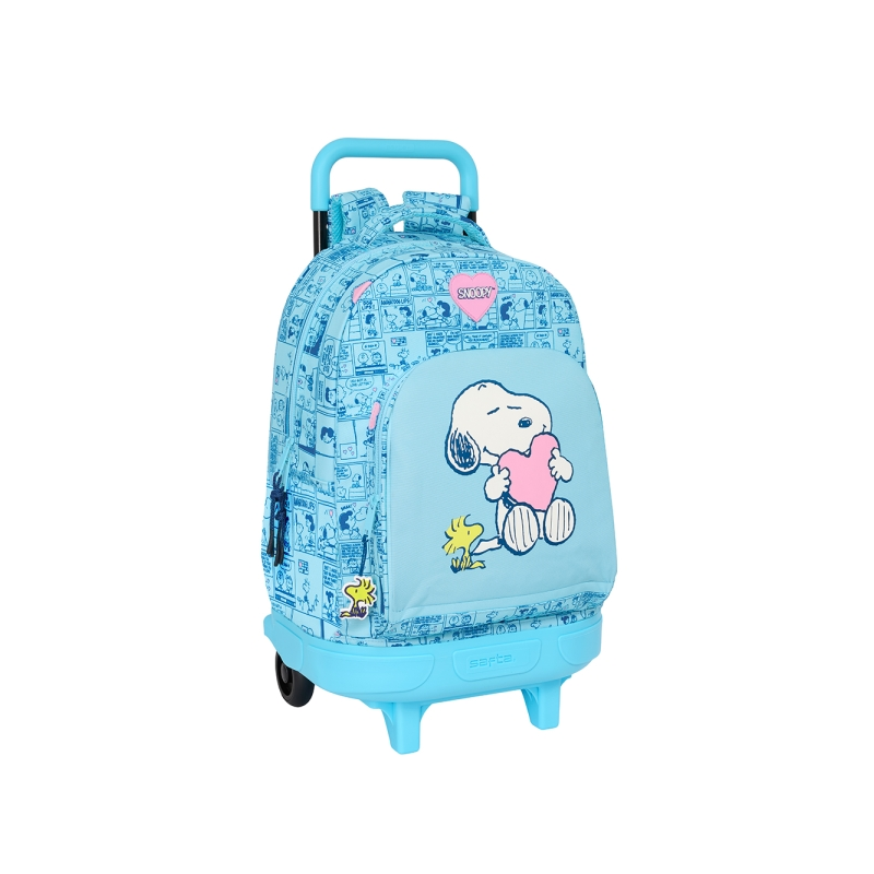 Sac à dos trolley Safta Snoopy Love bleu clair amovible 33x Sac à dos trolley Safta Snoopy Love bleu clair amovible 33x