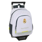 Sac à dos à roulettes Safta Real Madrid 10L noir blanc