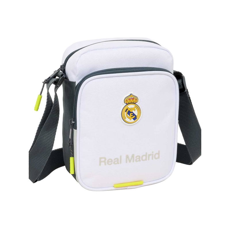 Sac bandoulière Real Madrid 2L noir blanc 16x22x6 cm