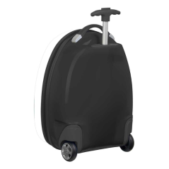 Valise enfant à roulettes Safta Real Madrid 16" noir blanc