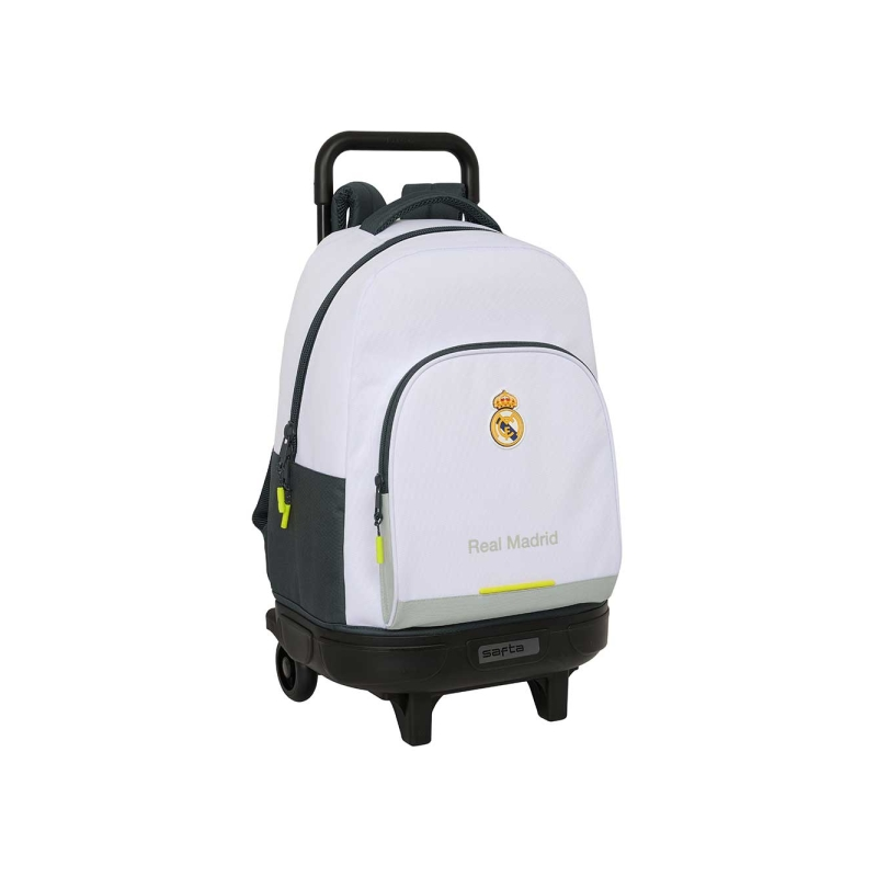 Sac à dos trolley compact Real Madrid noir et blanc amovible