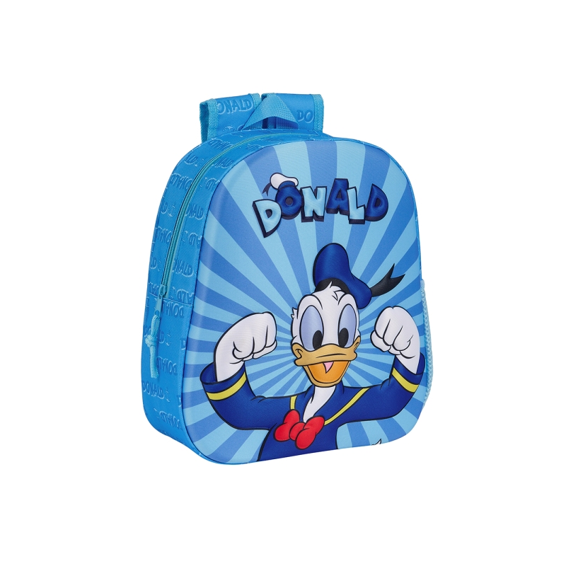Sac à dos Safta Donald 3D bleu 27x33x10 cm porte-bouteille