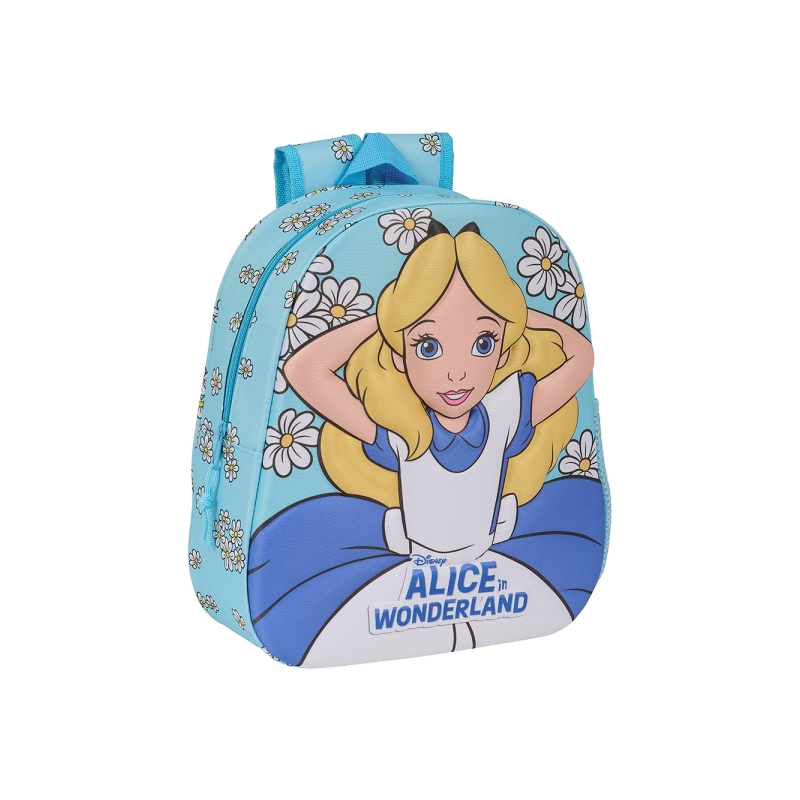 Sac à dos Alice au pays des merveilles 8,64L bleu clair 3D Sac à dos Alice au pays des merveilles 8,64L bleu clair 3D