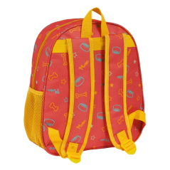 Sac à dos Safta Pluto 3D 8,64 L - Porte-bouteille - Porte-carte d'identité - Bretelles rembourrées - 27 x 33 x 10 cm - Rouge
