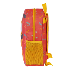 Sac à dos Safta Pluto 3D 8,64 L - Porte-bouteille - Porte-carte d'identité - Bretelles rembourrées - 27 x 33 x 10 cm - Rouge