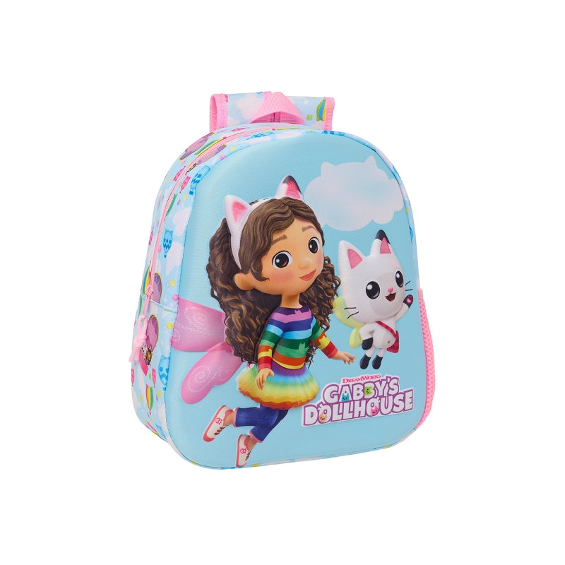 Sac à dos 3D Gabby's Dollhouse bleu clair 27x33x10 cm Sac à dos 3D Gabby's Dollhouse bleu clair 27x33x10 cm