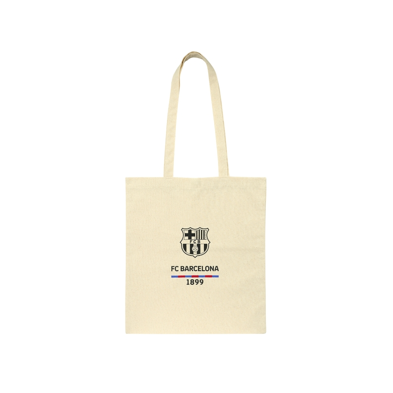 Sac fourre-tout FCBarcelona tissu blanc 38x42 cm Sac fourre-tout FCBarcelona tissu blanc 38x42 cm