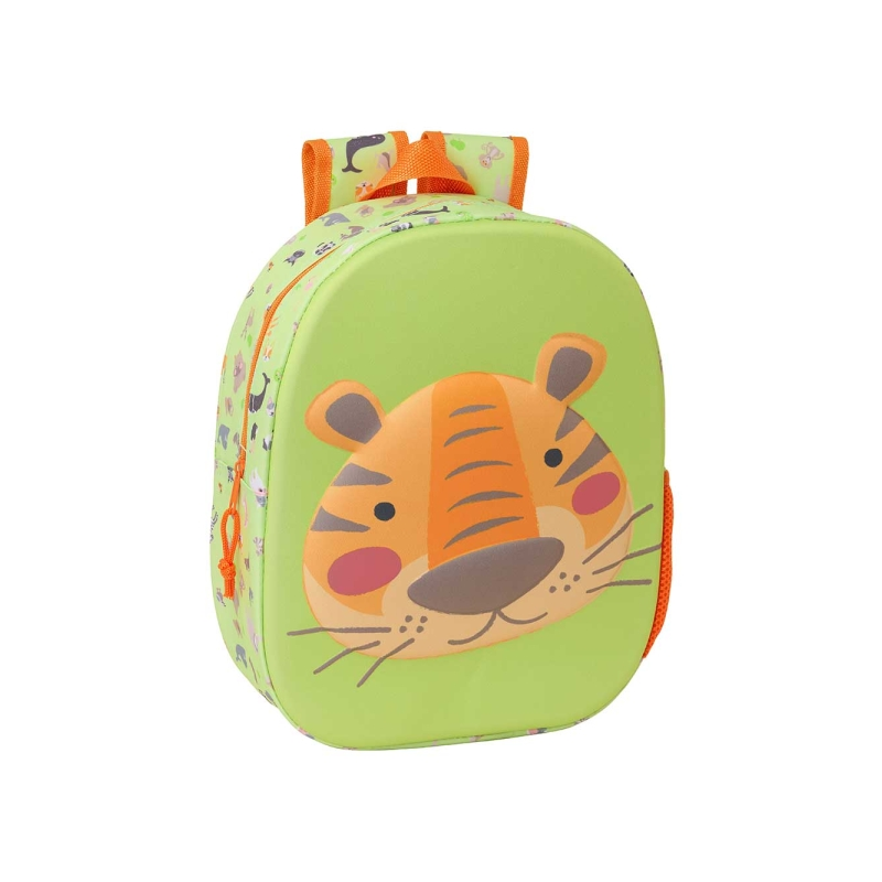Sac à dos Safta Tiger 3D 8,64L vert clair 27x33x10 cm Sac à dos Safta Tiger 3D 8,64L vert clair 27x33x10 cm