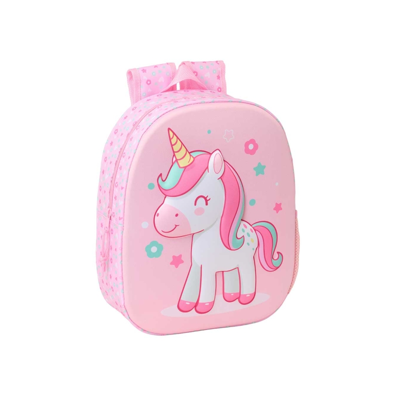 Sac à dos Safta Unicorn 3D 8,64 L rose pastel 27 x 33 x 10 cm Sac à dos Safta Unicorn 3D 8,64 L rose pastel 27 x 33 x 10 cm