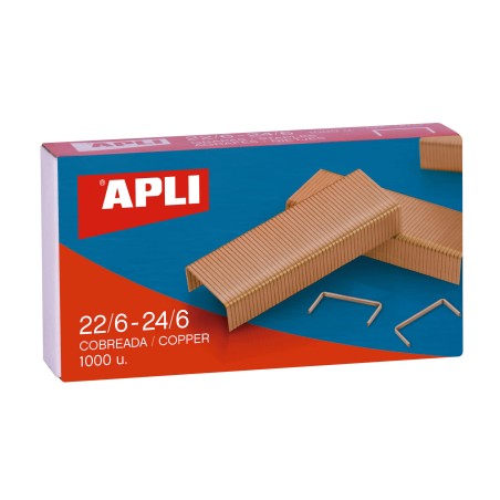 ✅ LOT de 10 Apli Agrafes en cuivre galvanisé 22/6 - 24/6 - Capacité de 30 feuilles couleur Cobre en stock