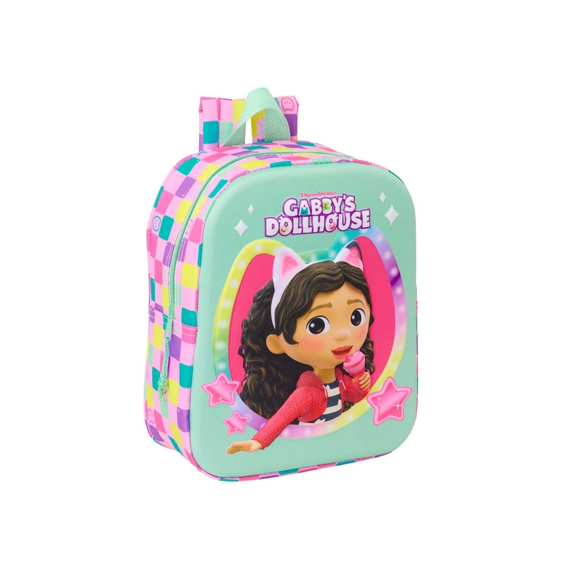 Sac à dos Safta Gabby's Dollhouse 6 L menthe 3D nurserie Sac à dos Safta Gabby's Dollhouse 6 L menthe 3D nurserie