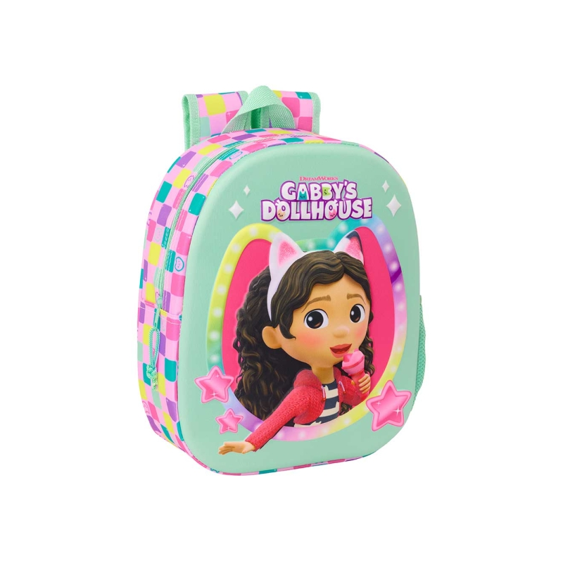 Sac à dos 3D Safta Gabby's Dollhouse menthe 8,64L 27x33x10cm Sac à dos 3D Safta Gabby's Dollhouse menthe 8,64L 27x33x10cm