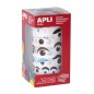 Apli Gomets Yeux Colorés - 23 Formes Différentes - 30 Feuilles Prédécoupées - 1380 Gomets par Rouleau