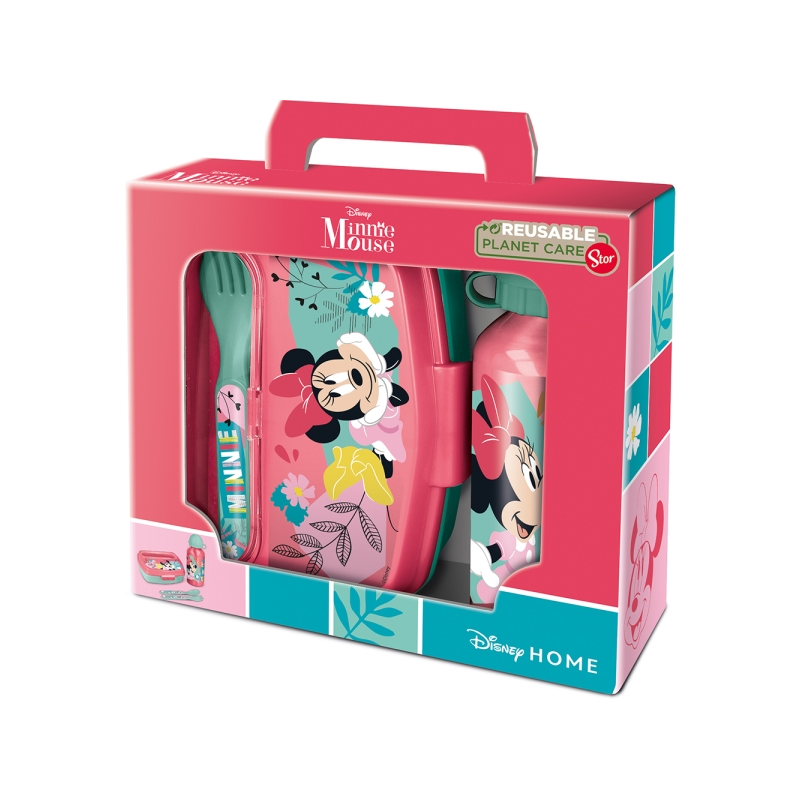 Service de table enfant Minnie Mouse PVC sans BPA rose