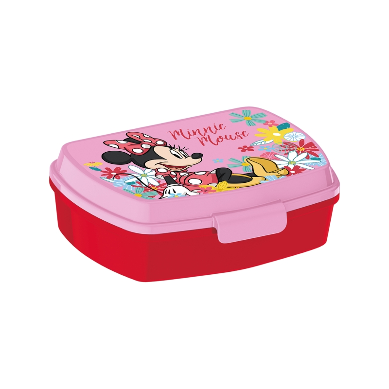 Appareil à sandwichs Minnie Mouse rectangulaire rose sans BPA Appareil à sandwichs Minnie Mouse rectangulaire rose sans BPA