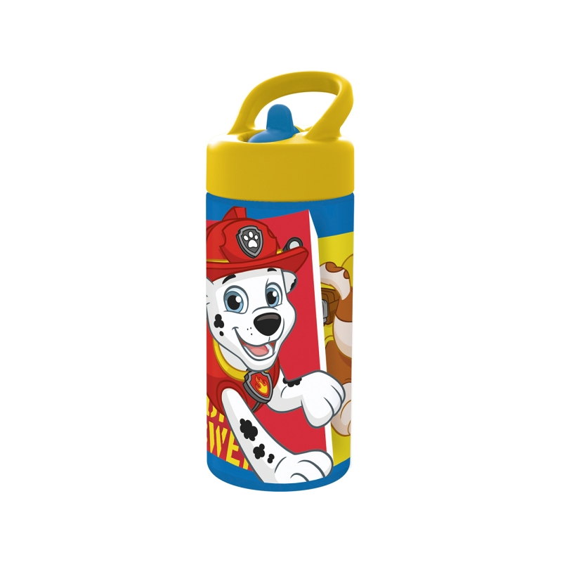 Gourde Pat' Patrouille 410 ml Safta - PVC sans BPA - Bouchon à visser - Valve de vidange - Poignée supérieure - 74 x 64 x 178 mm Gourde Pat' Patrouille 410 ml Safta - PVC sans BPA - Bouchon à visser - Valve de vidange - Poignée supérieure - 74 x 64 x 178 mm
