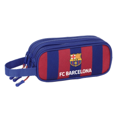 trousse trois compartiments rouge bleu