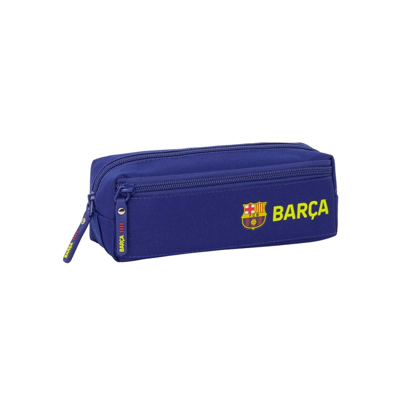 Trousse FC Barcelone 3 compartiments bleu marine 22x8,5x6 cm