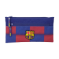 Trousse FC Barcelone 2 compartiments rouge bleu 22x11x1 cm