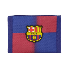 Portefeuille FC Barcelone 1 compartiment rouge et bleu 12,5x9,5 cm