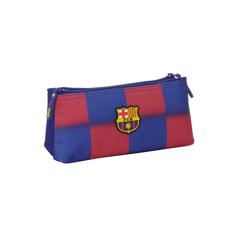 Trousse FC Barcelona 2 compartiments rouge bleu 22x10x8 cm
