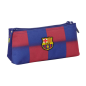 Trousse FC Barcelona 2 compartiments rouge bleu 22x10x8 cm